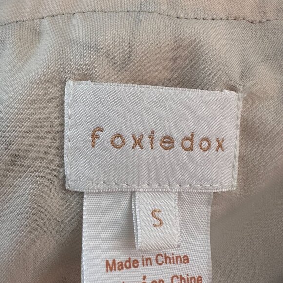 Foxiedox Floral Bow Ties Blue Crochet Coquette Wedding Guest Maxi Dress Size S - Picture 11 of 13